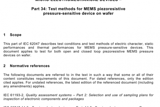 BS IEC 62047-34 pdf free download